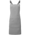 PR182 Premier Clip 'n' Clasp Cross Back Bib Apron Dark Grey colour image